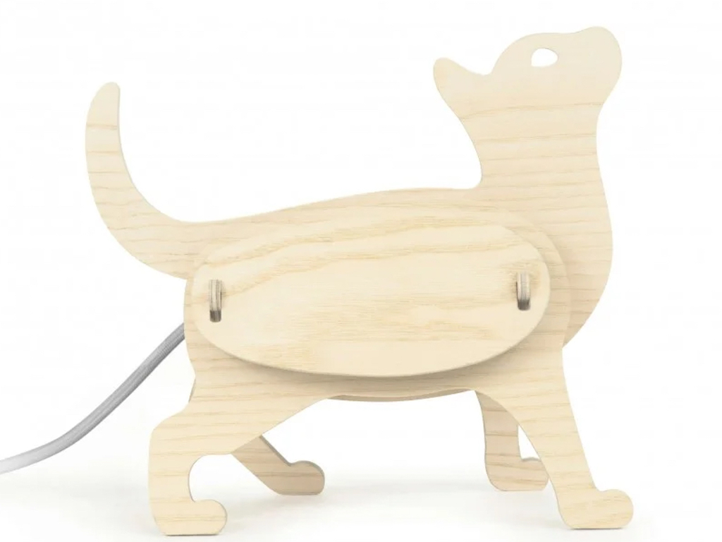 lampe enfant chat en bois