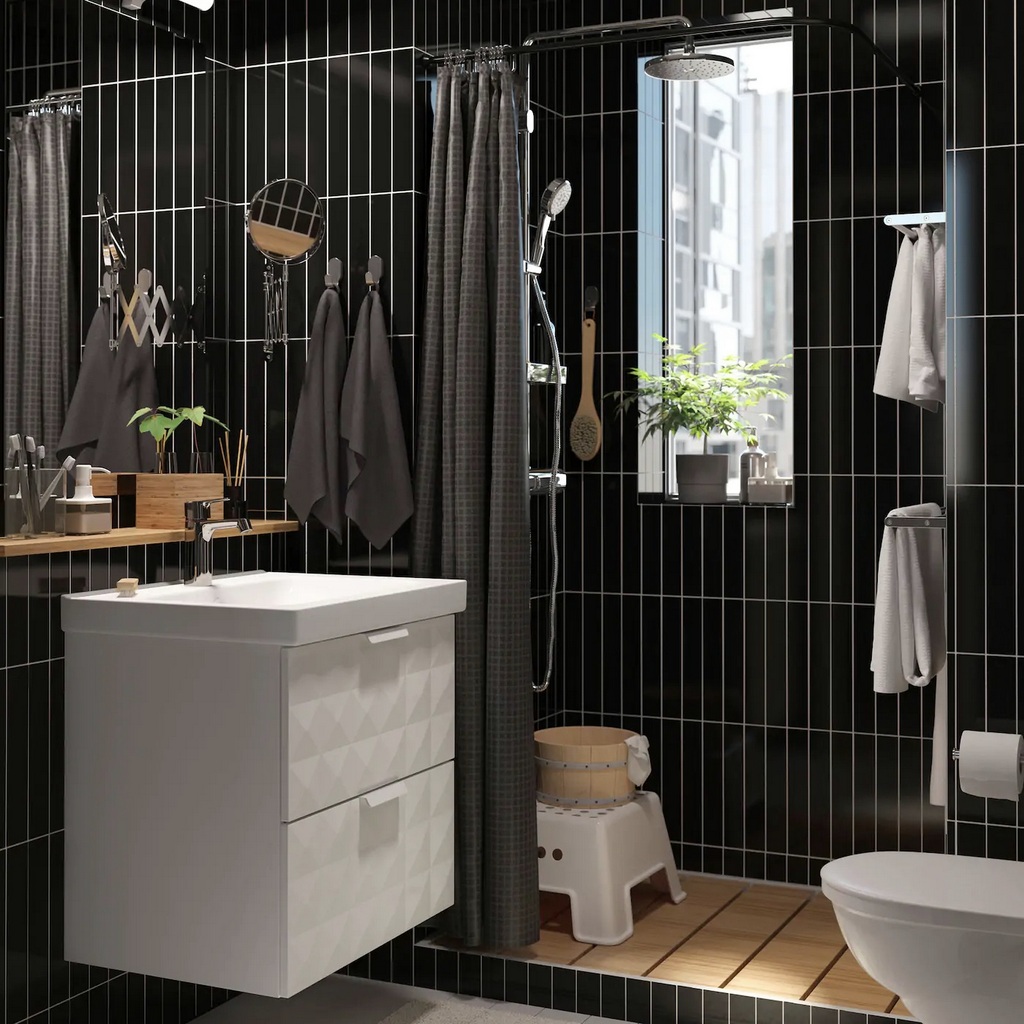 Une salle de bain en noir et bois - Joli Place
