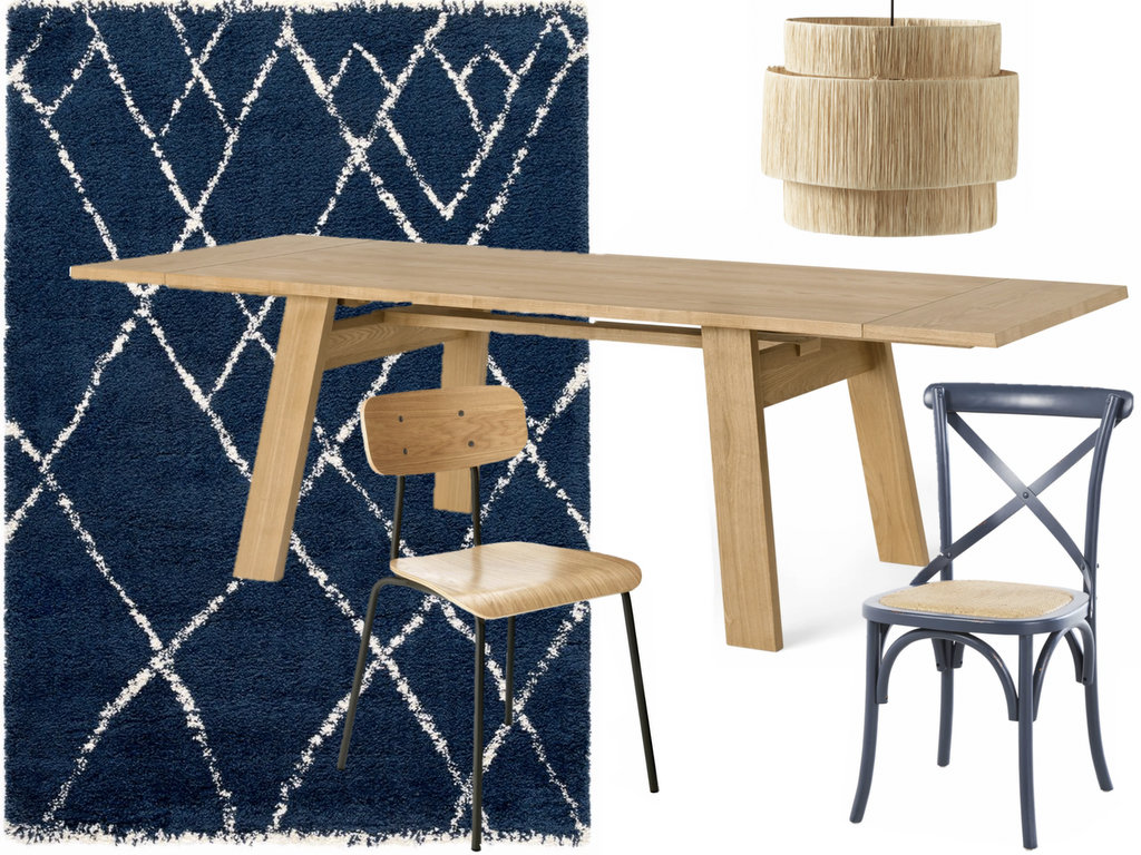 Le bon mix déco : bleu, bois et fibres naturelles - Joli Place