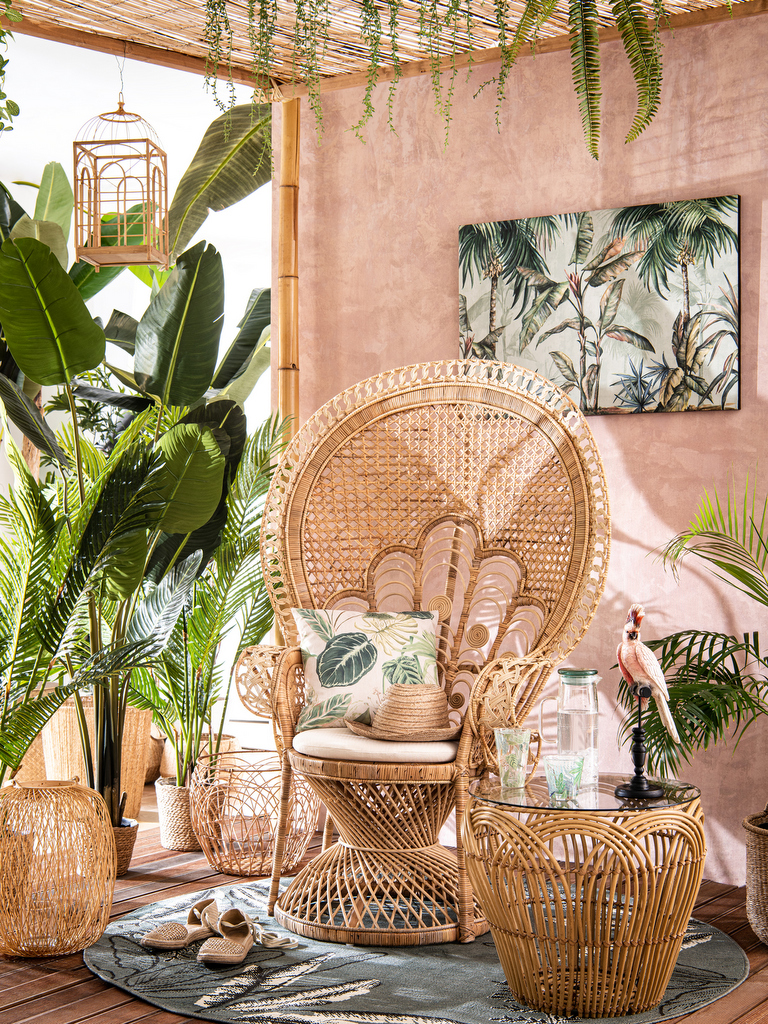 Une déco exotique chic en rose et vert - Joli Place