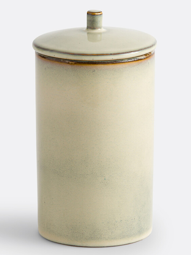bocal en céramique beige
