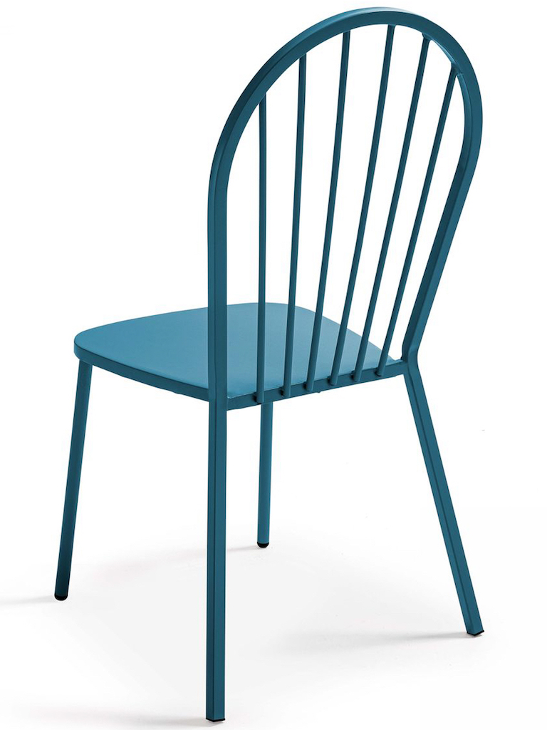 chaise de jardin bleu paon