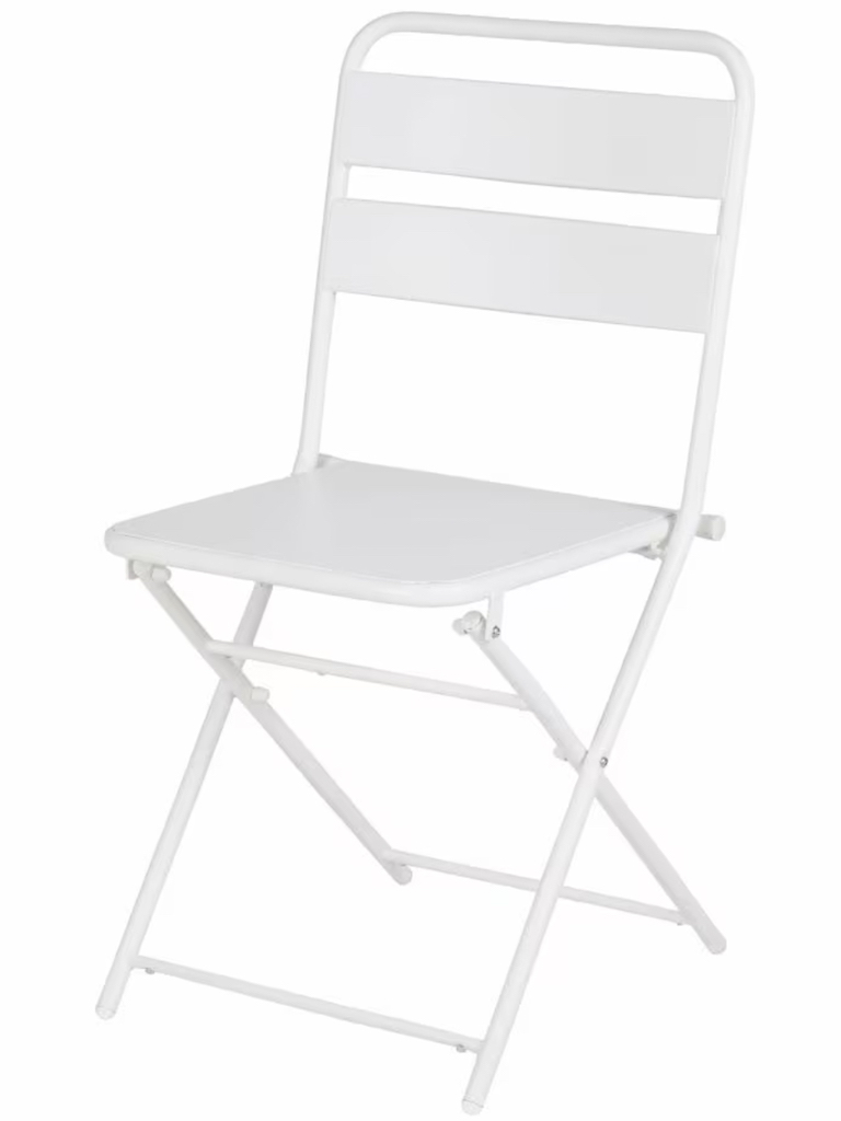 chaise pliante jardin blanc