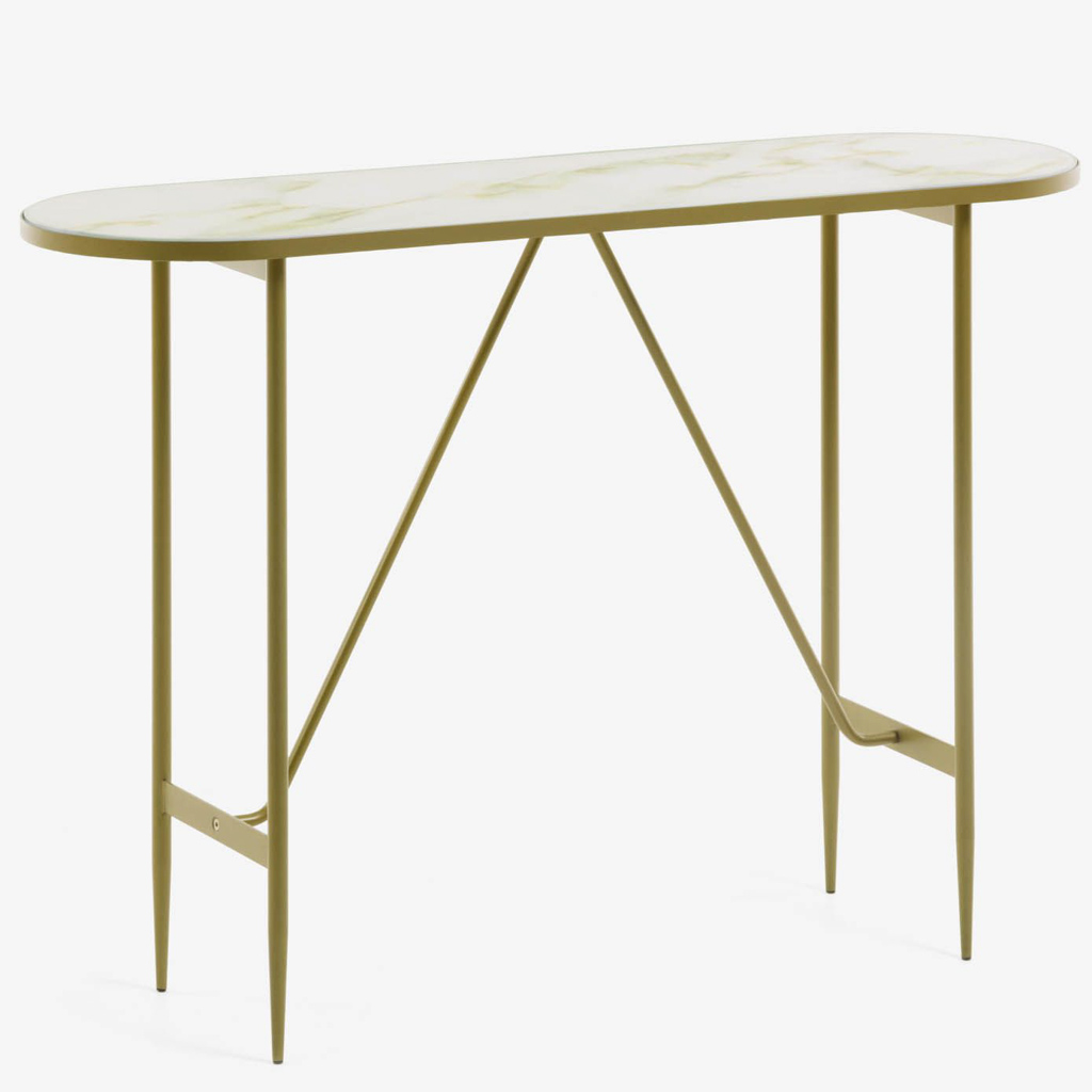 console marbre et laiton