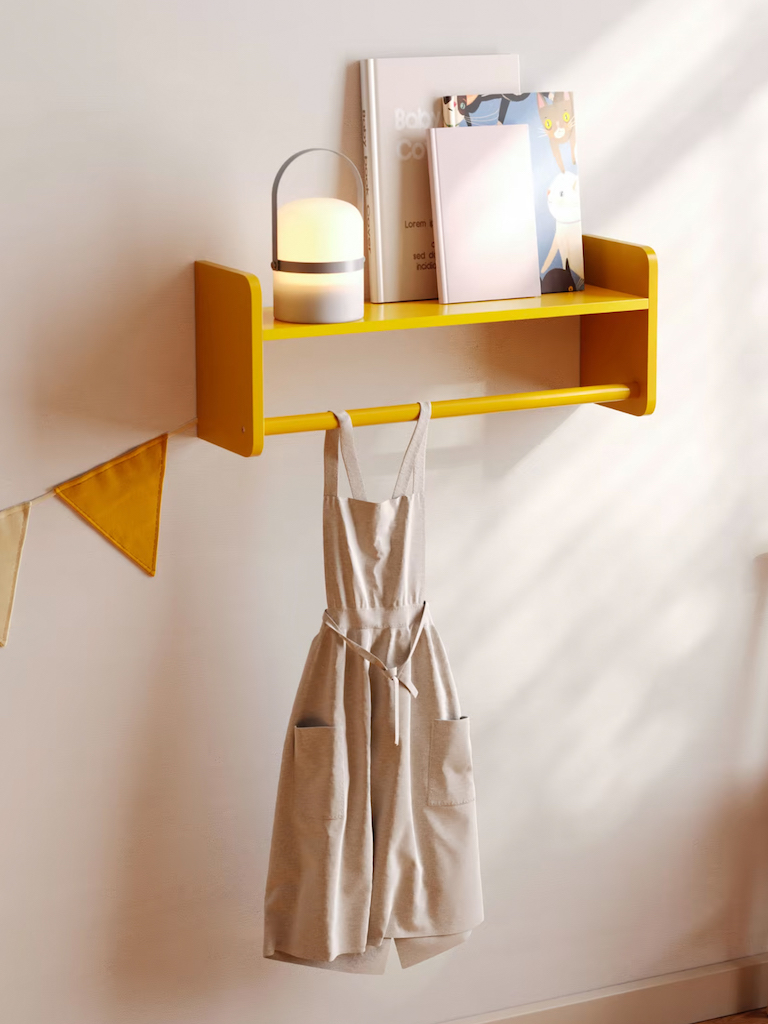 Chambre enfant jaune déco