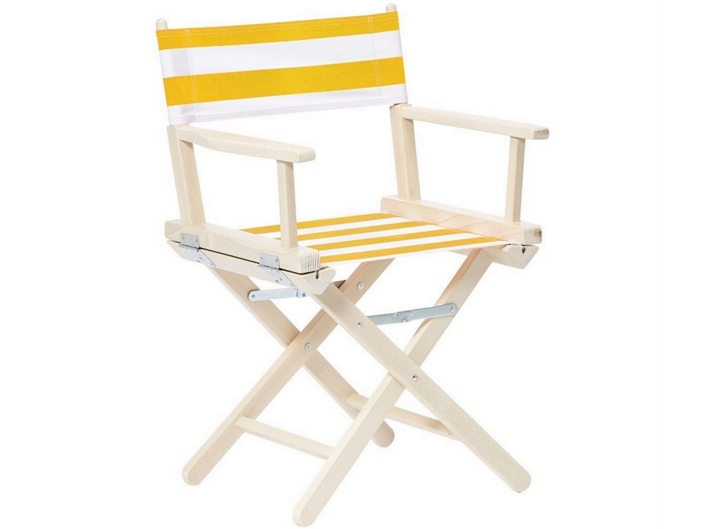 fauteuil de jardin rayé jaune et blanc