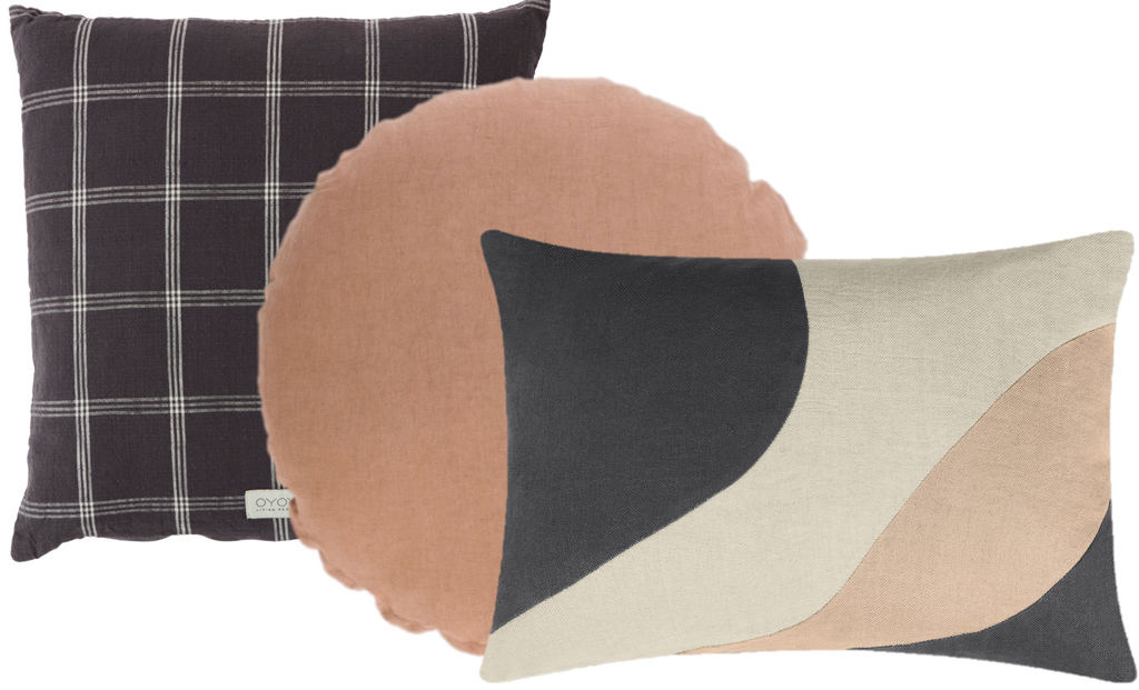 assortir coussins dépareillés