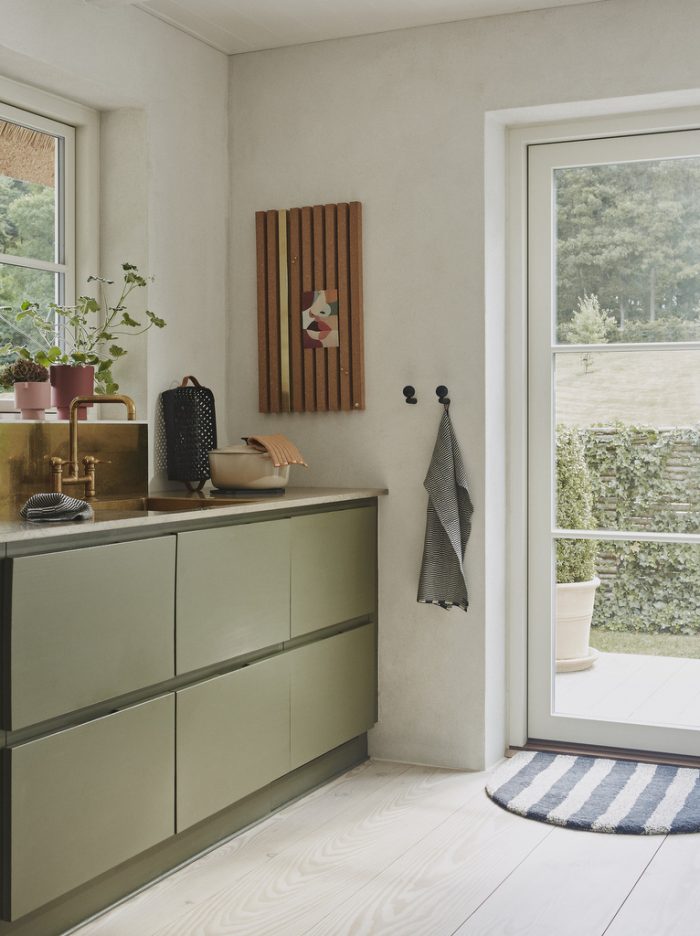 Du vert olive dans la cuisine