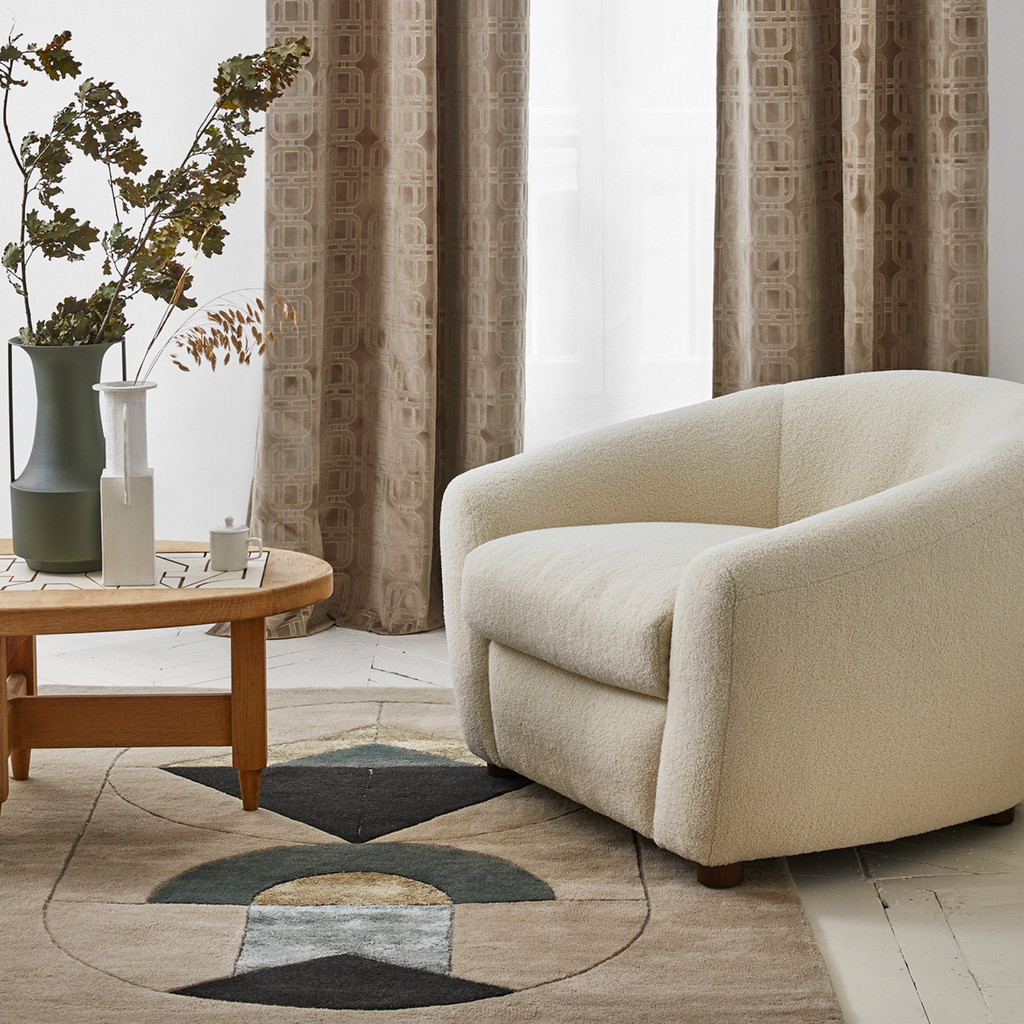 fauteuil bouclette blanc