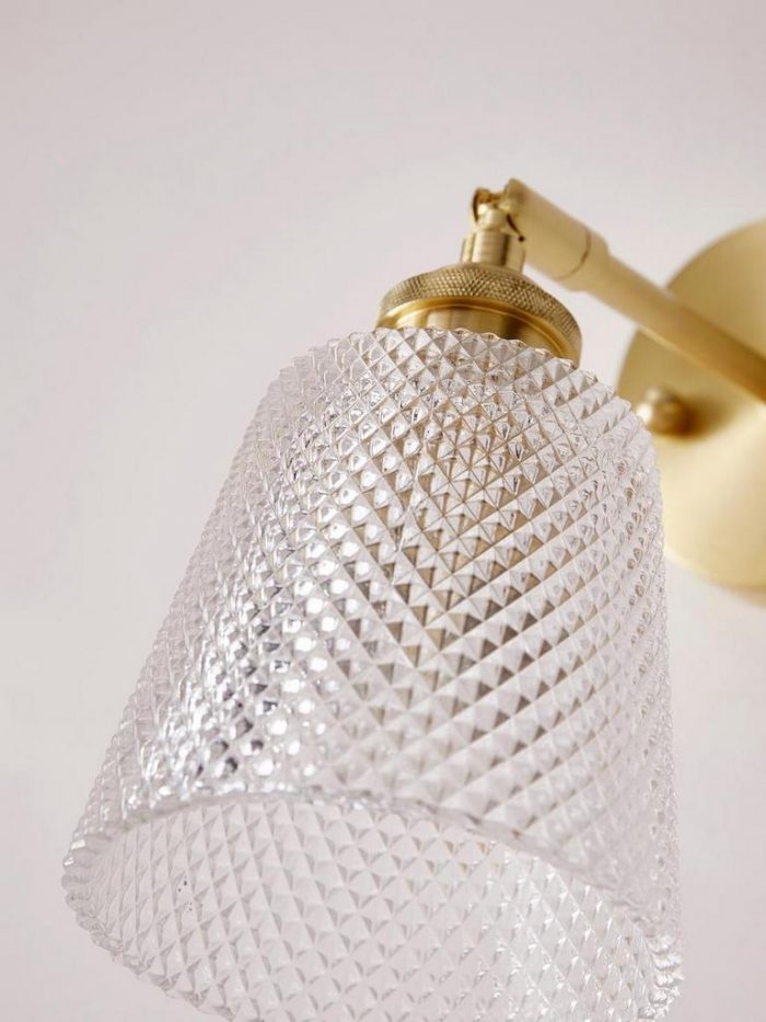 Des lampes et appliques en verre texturé