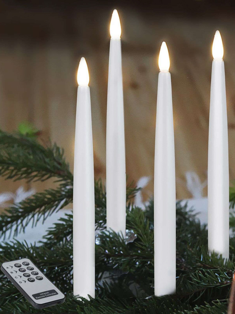 Bougie Rechargeable USB Ambiance Bougie LED En Vraie Cire Avec Télécommande - Ambiance Romantique Sans Danger Bougie Décorative Rechargeable