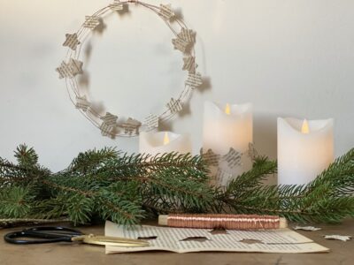 Déco de Noël en papier journal