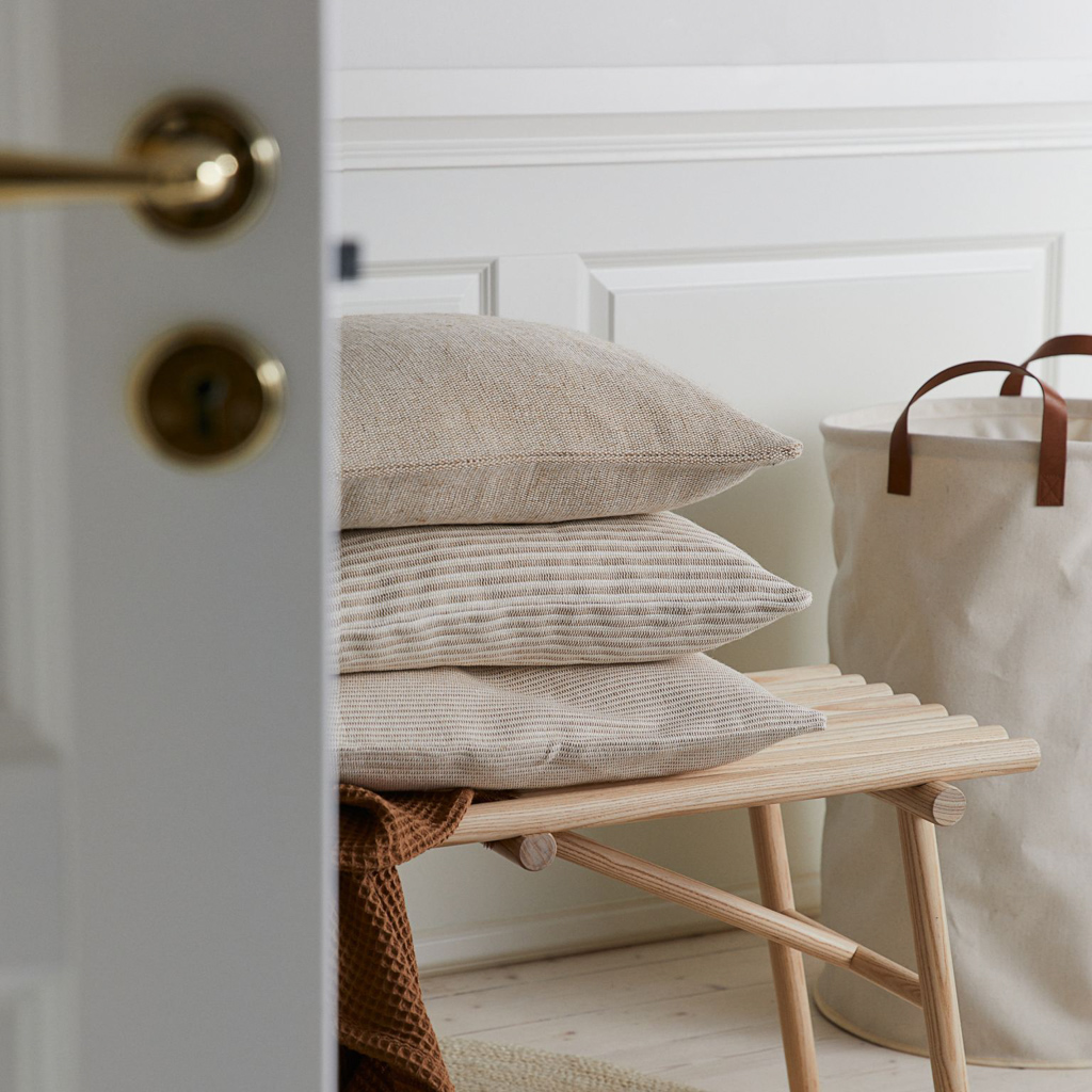 housse de coussin beige