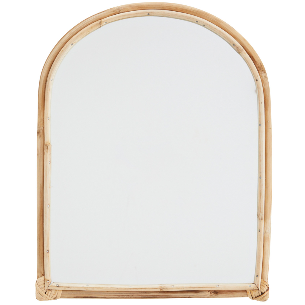miroir arche en rotin