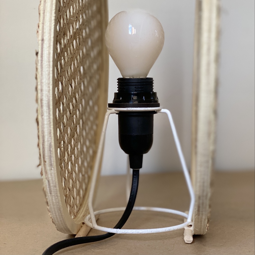 DIY lampe en cannage