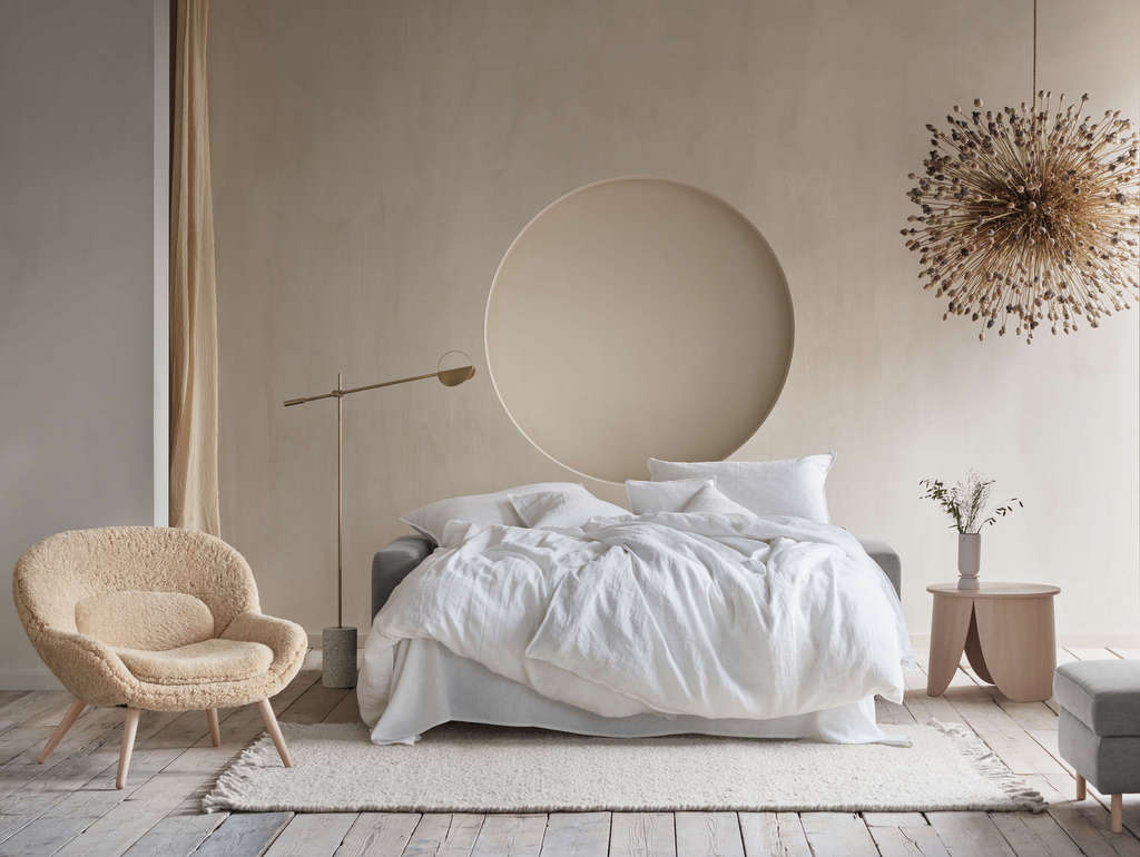 mur beige chambre