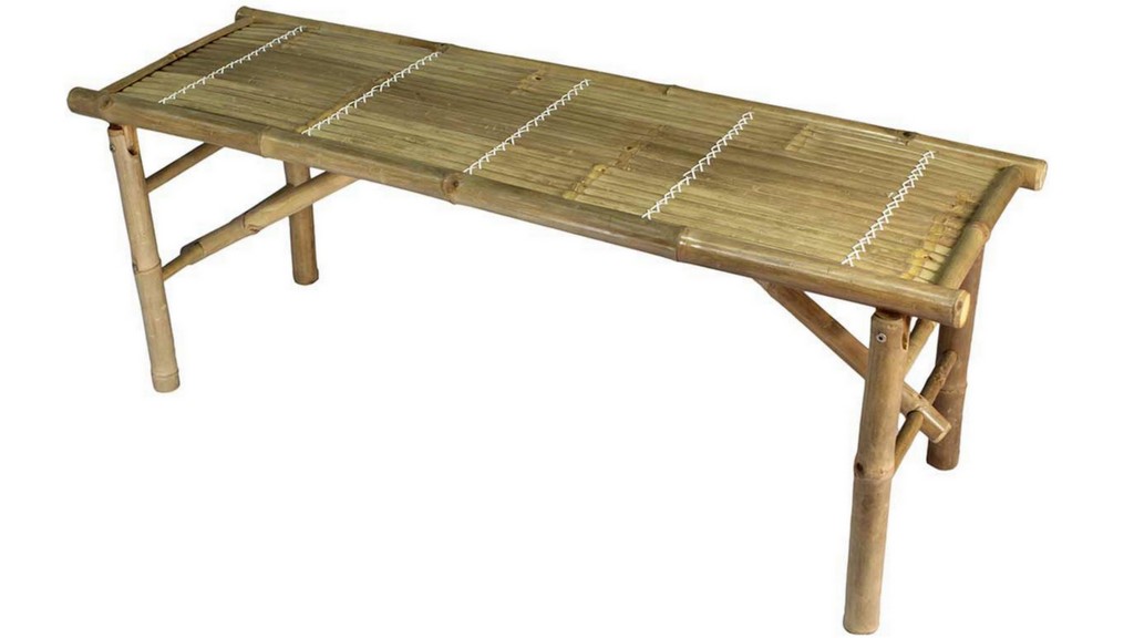 banc de jardin pliant en bambou