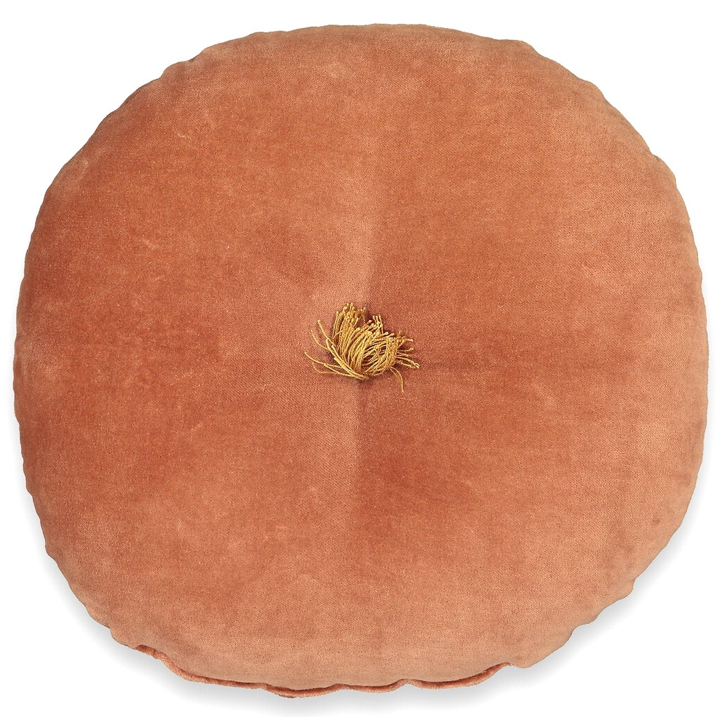 coussin rond orange