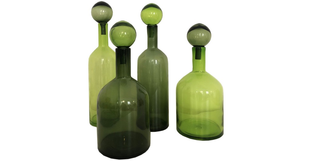 bouteilles en verre vert
