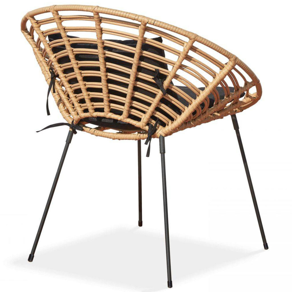 fauteuil rond imitation rotin