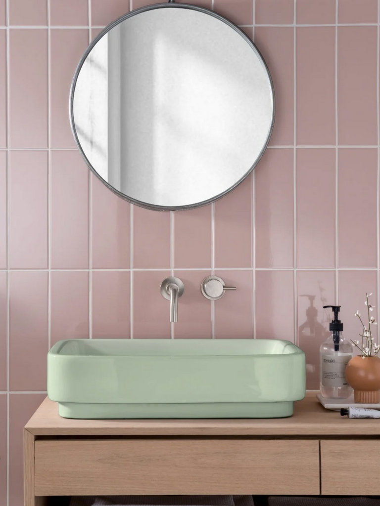 lavabo vert pastel