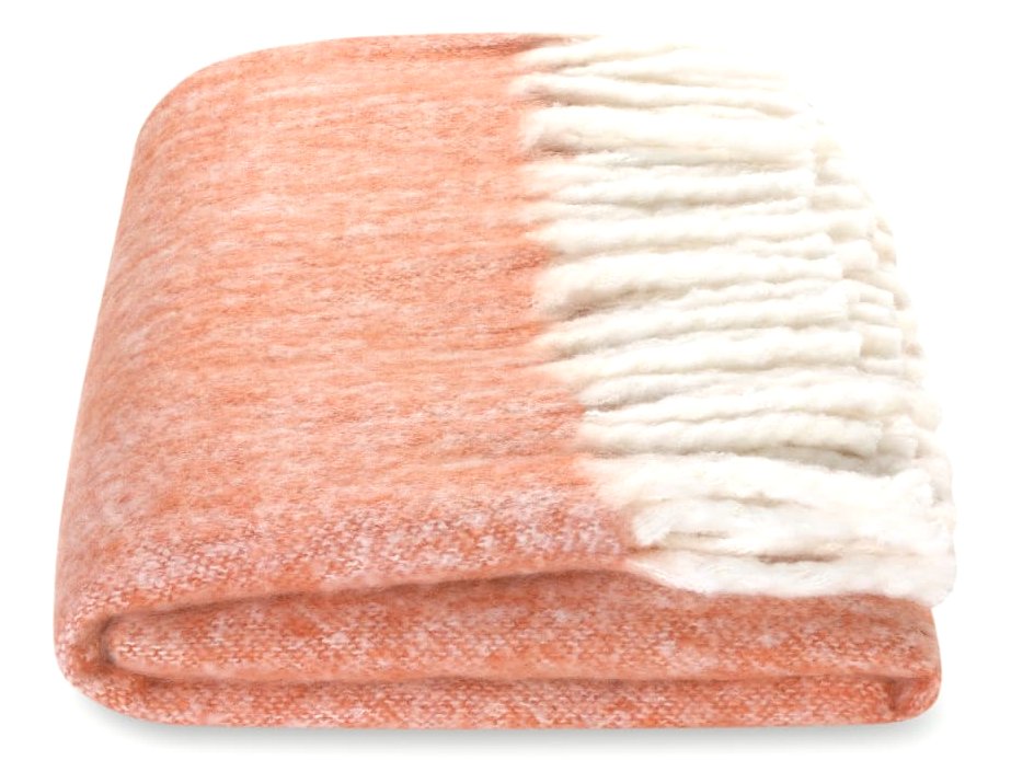 plaid mohair corail