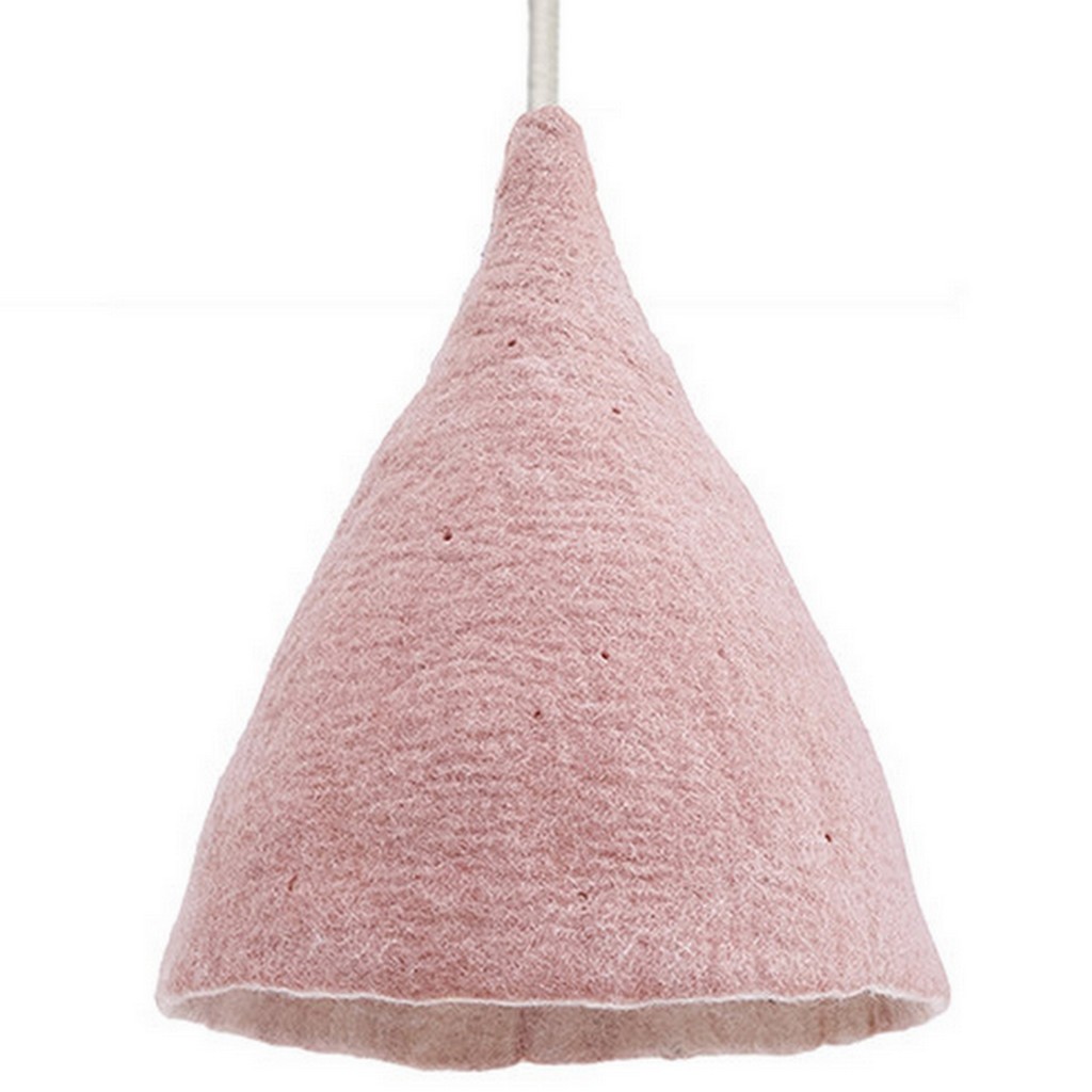 suspension en feutre rose