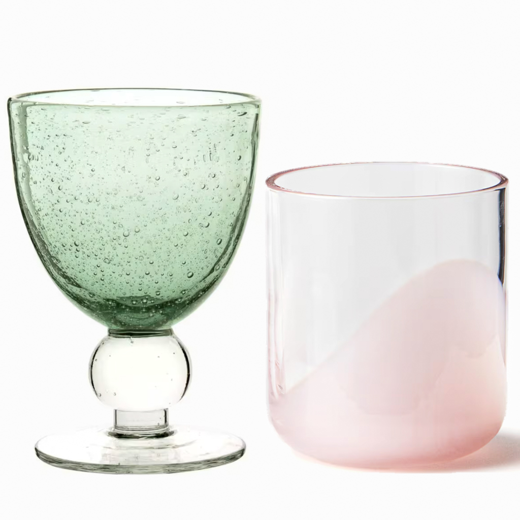 verres dépareillés
