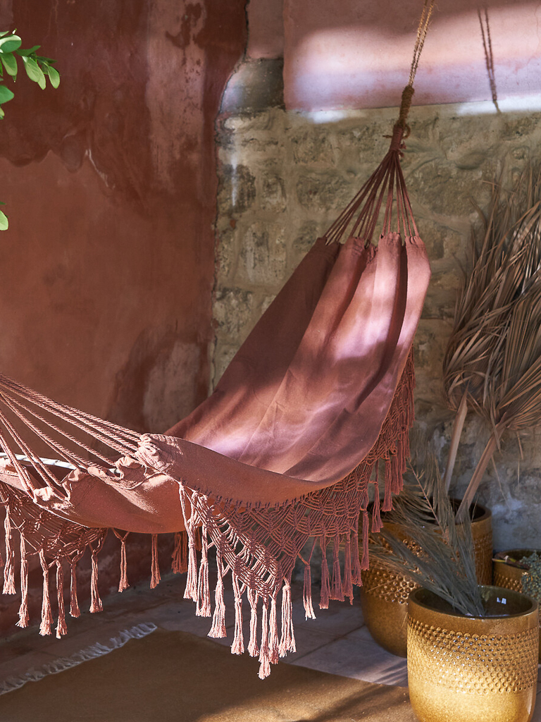 hamac en coton terracotta