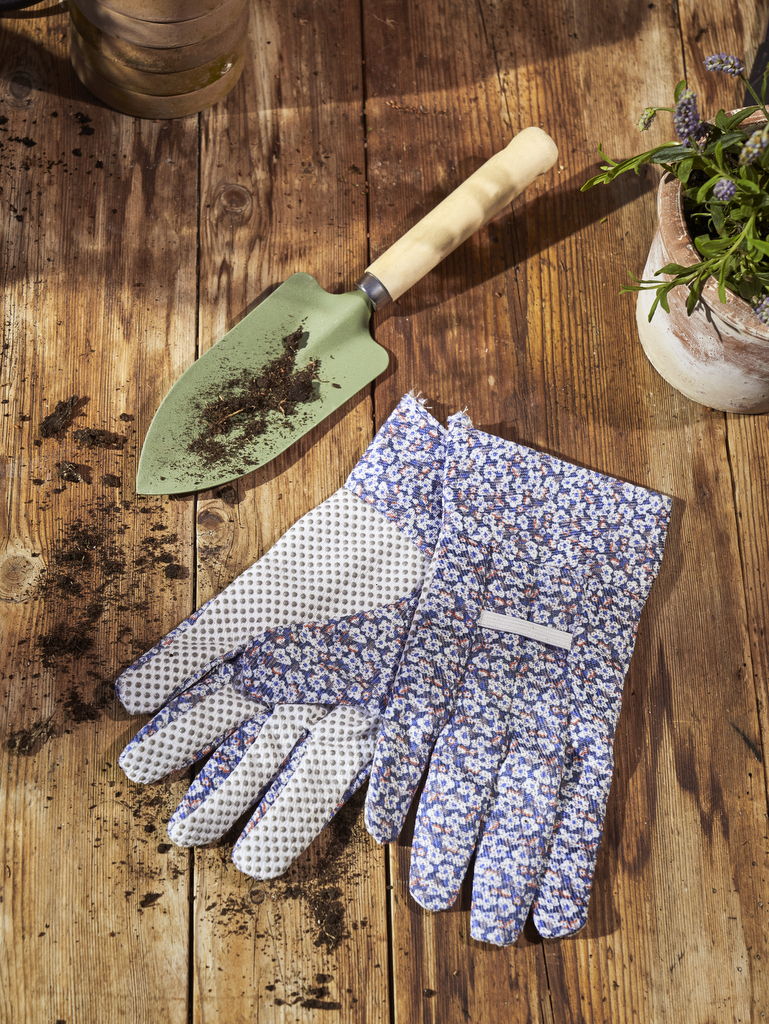 gants de jardinage fleurs
