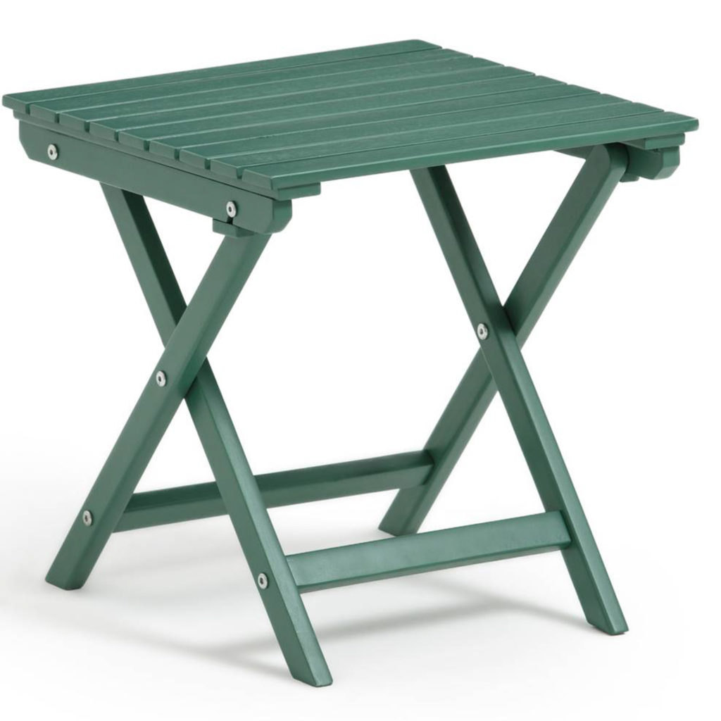 table basse verte jardin