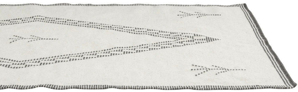 tapis noir et blanc ethnique chic