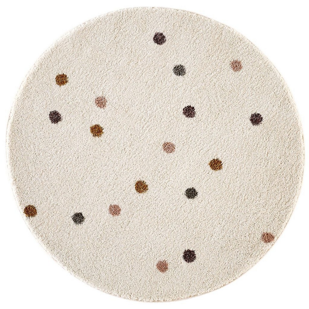 tapis rond à pois enfant