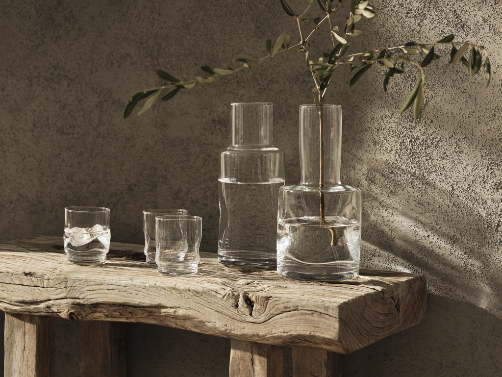 carafe en verre artisanale