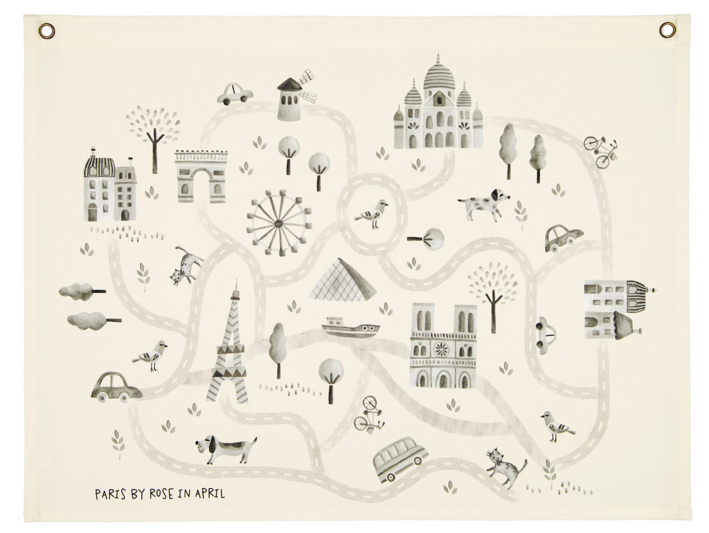 carte de paris murale enfant