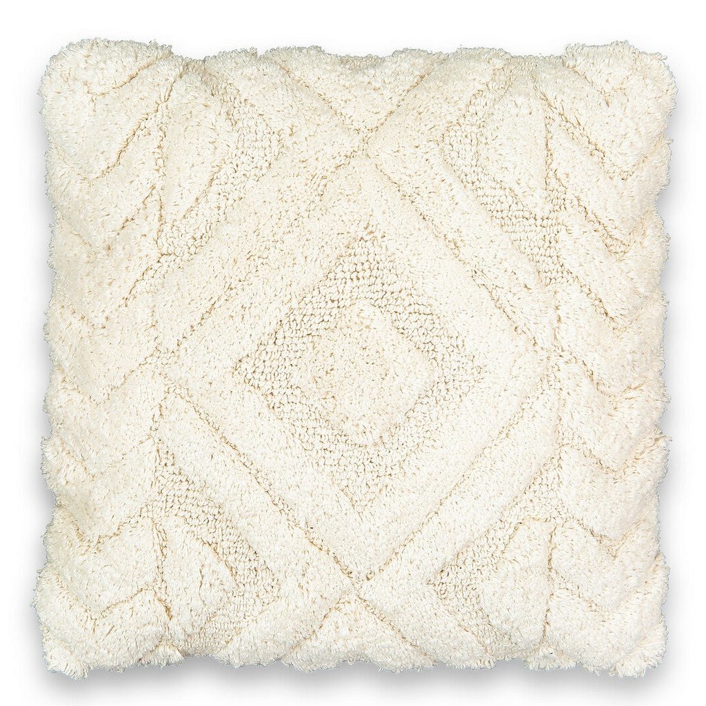 coussin blanc bohème