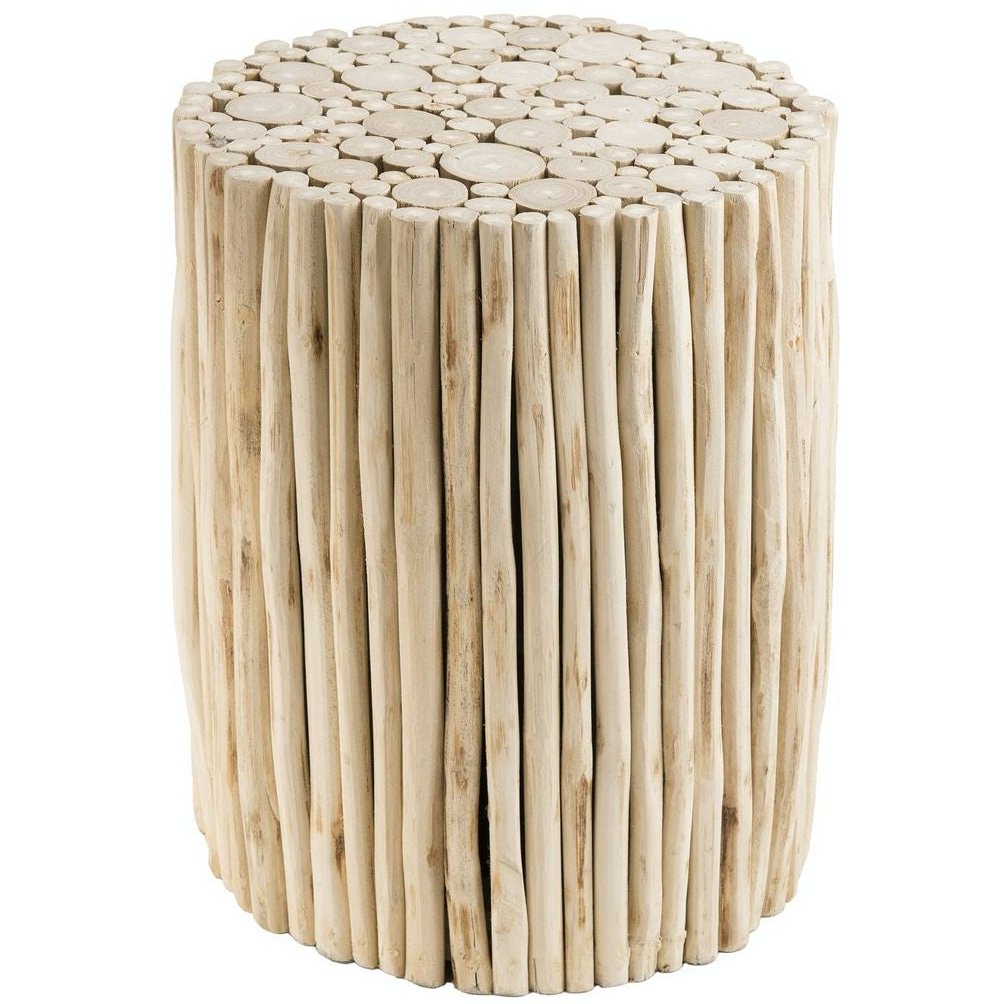 table d'appoint rondin bois