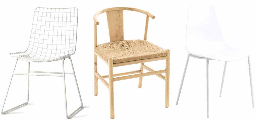 chaises dépareillées design