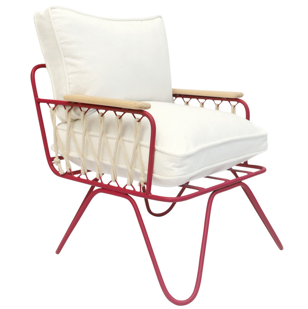 fauteuil enfant rouge et blanc