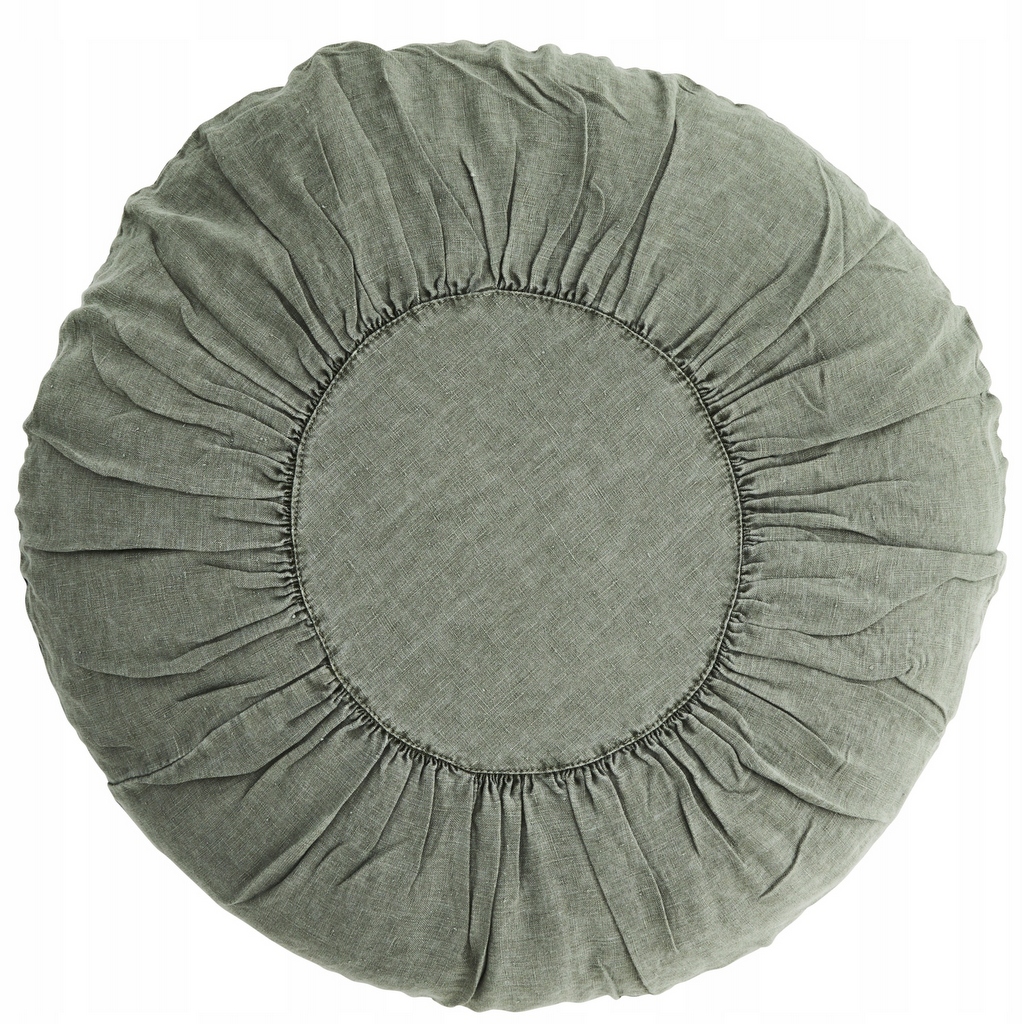 gros coussin rond vert sauge