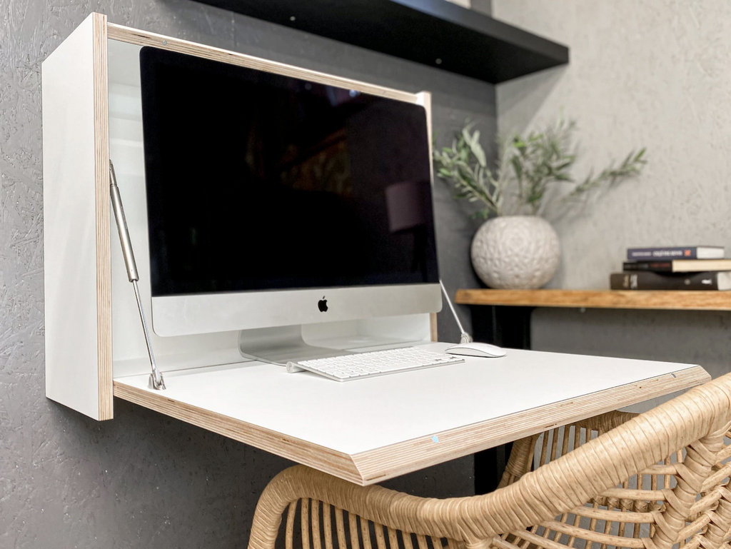 Bureau secrétaire avec plateau rabattable