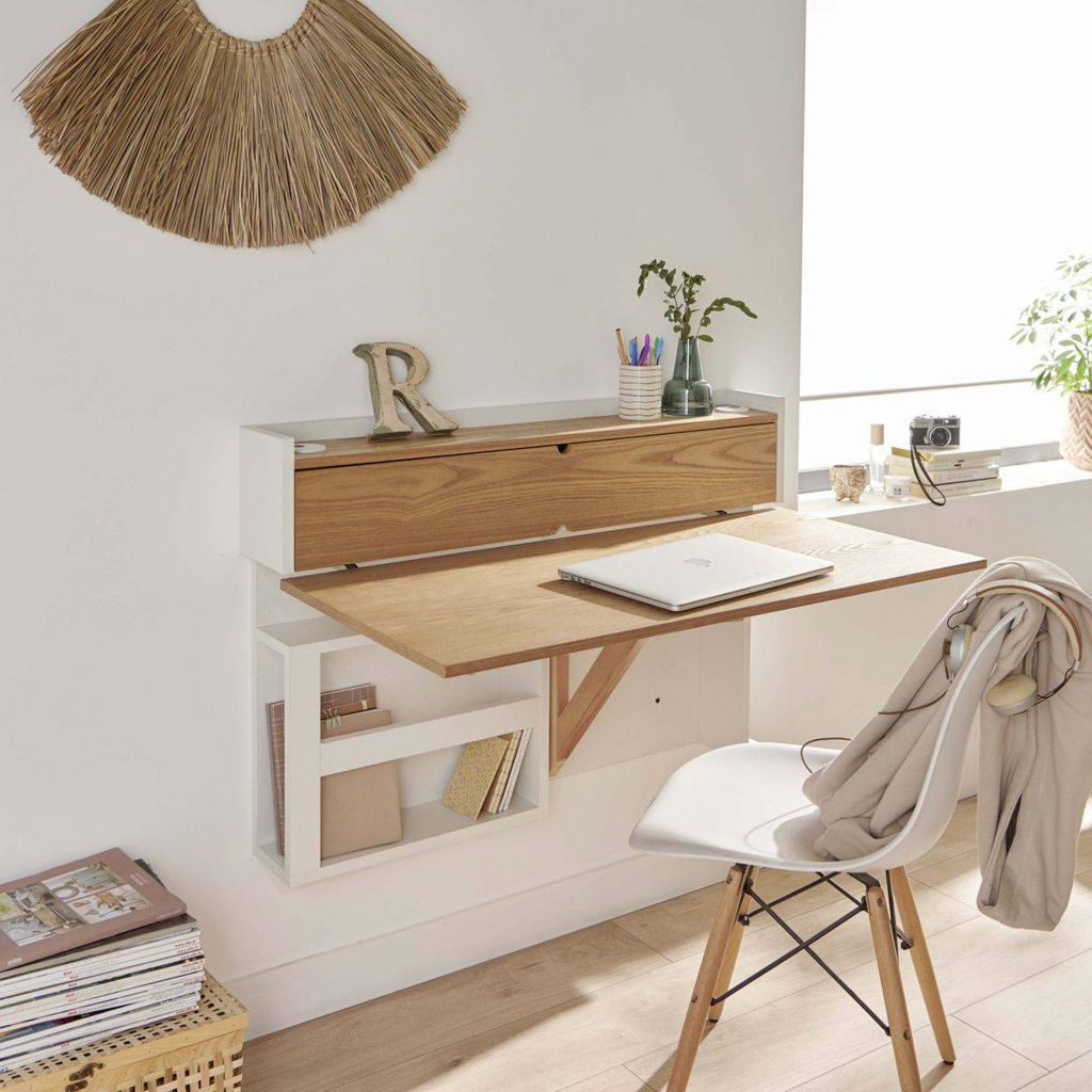 bureau mural rabattable