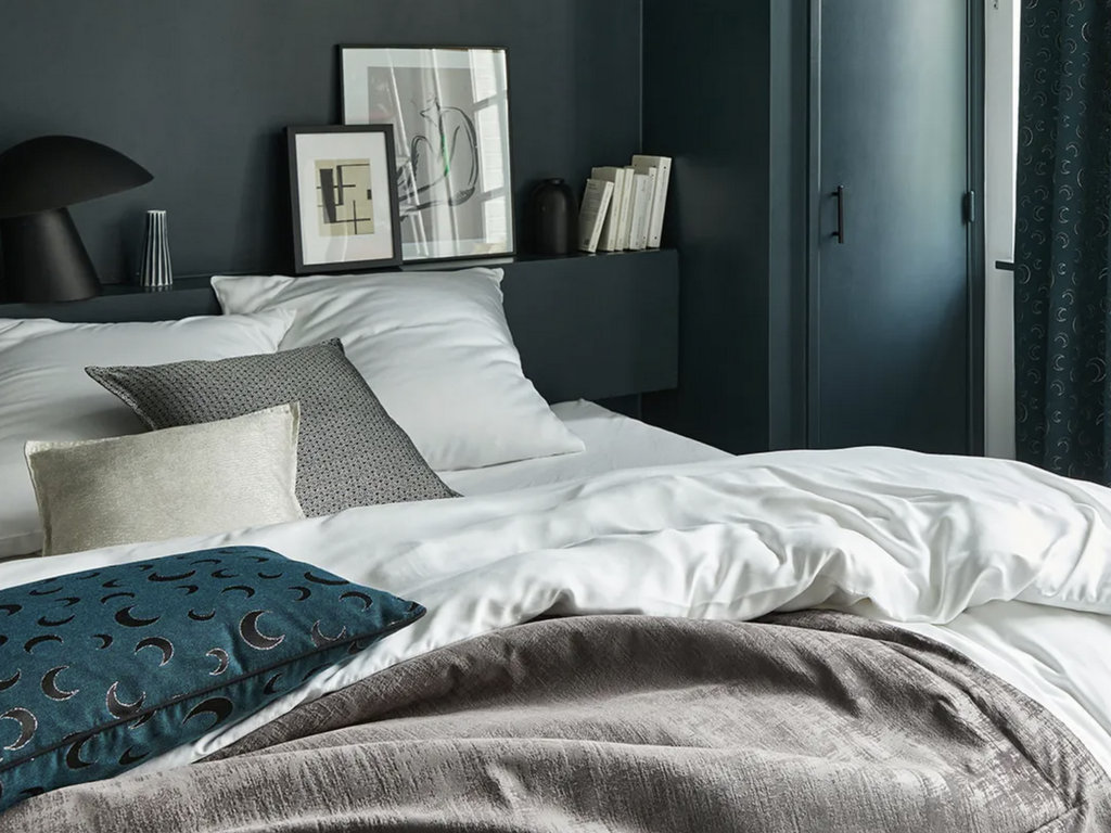 chambre bleu gris