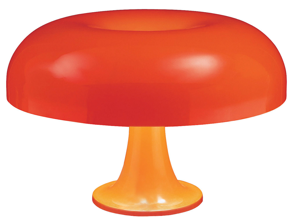 lampe champignon orange années 70