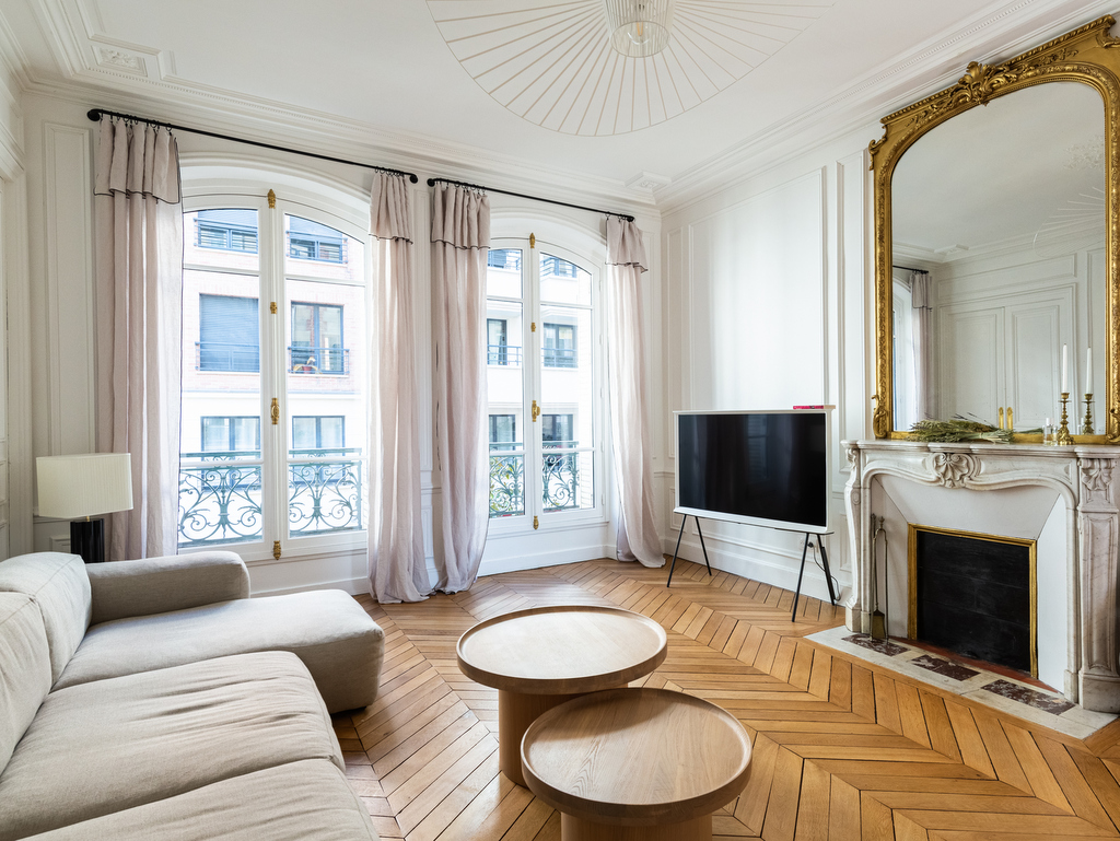 salon appartement haussmannien