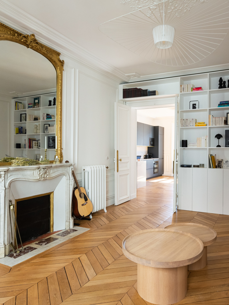 salon appartement haussmannien