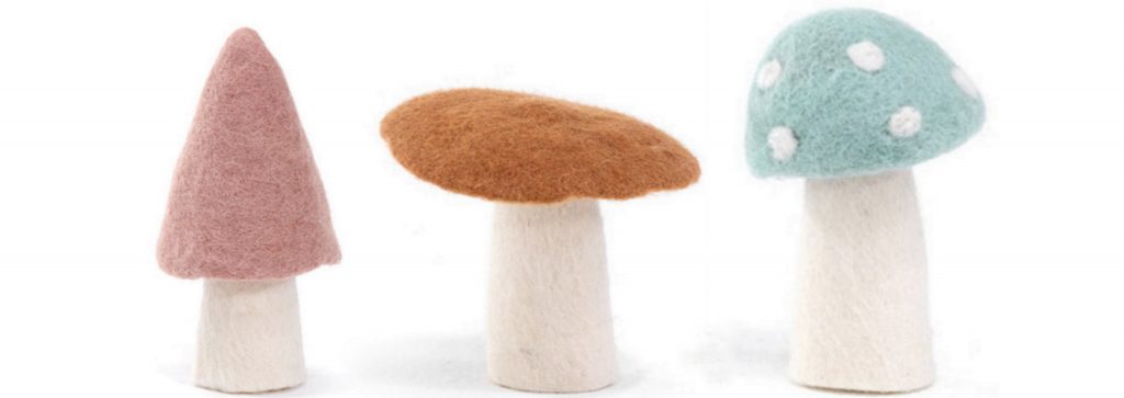 champignon déco feutre