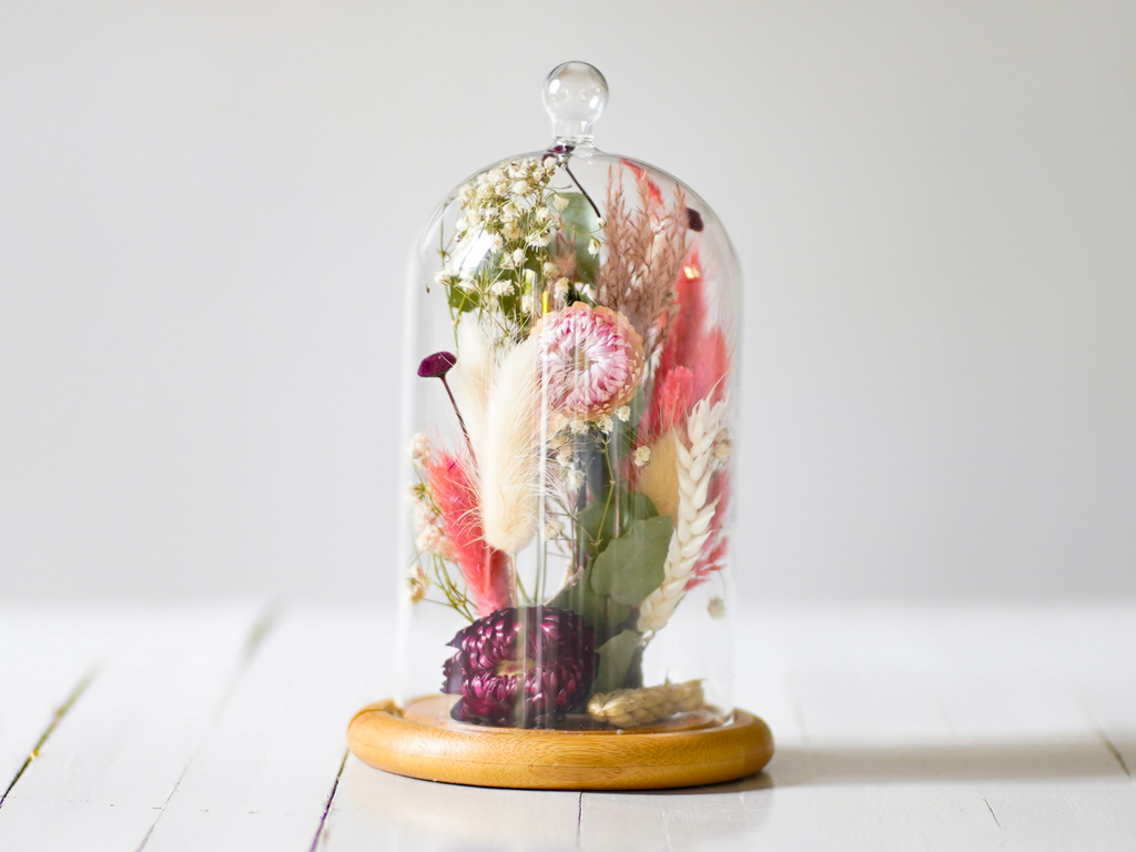 DIY cloche de fleurs séchées