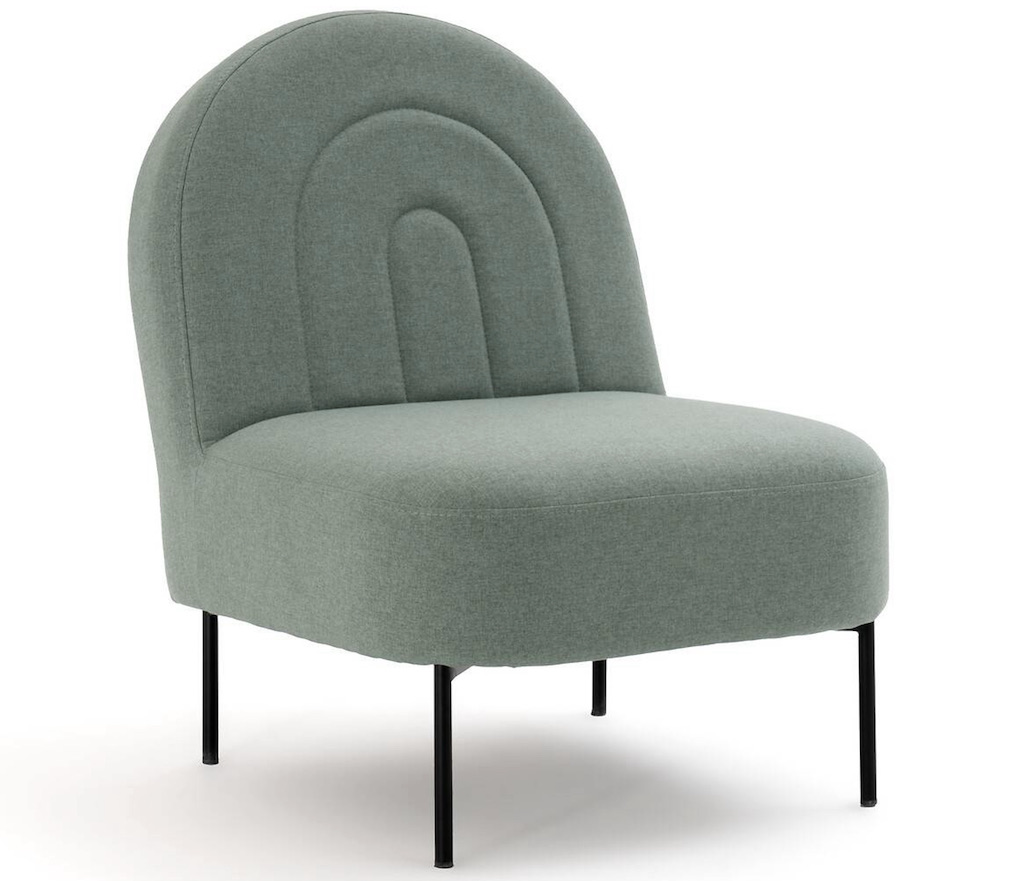fauteuil art déco vert d'eau