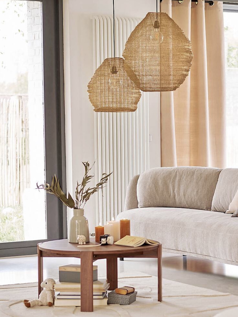 table basse ronde bois design